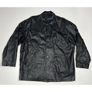 Vintage‎ Britches Great Outdoors Black Mens Genuine Leather Jacket Size L